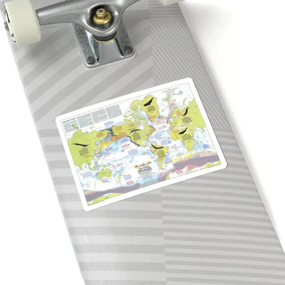Great Whales, Migration and Range (1976) (Map) STICKER Vinyl Kiss-Cut Decal - The Sticker Space