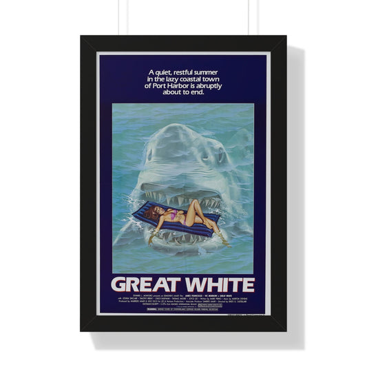 GREAT WHITE 1981 - Framed Movie Poster-16″ x 24″-The Sticker Space