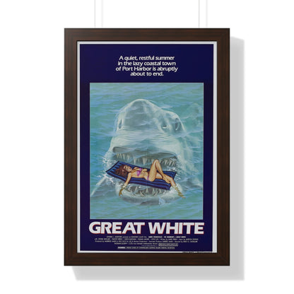 GREAT WHITE 1981 - Framed Movie Poster-16″ x 24″-The Sticker Space