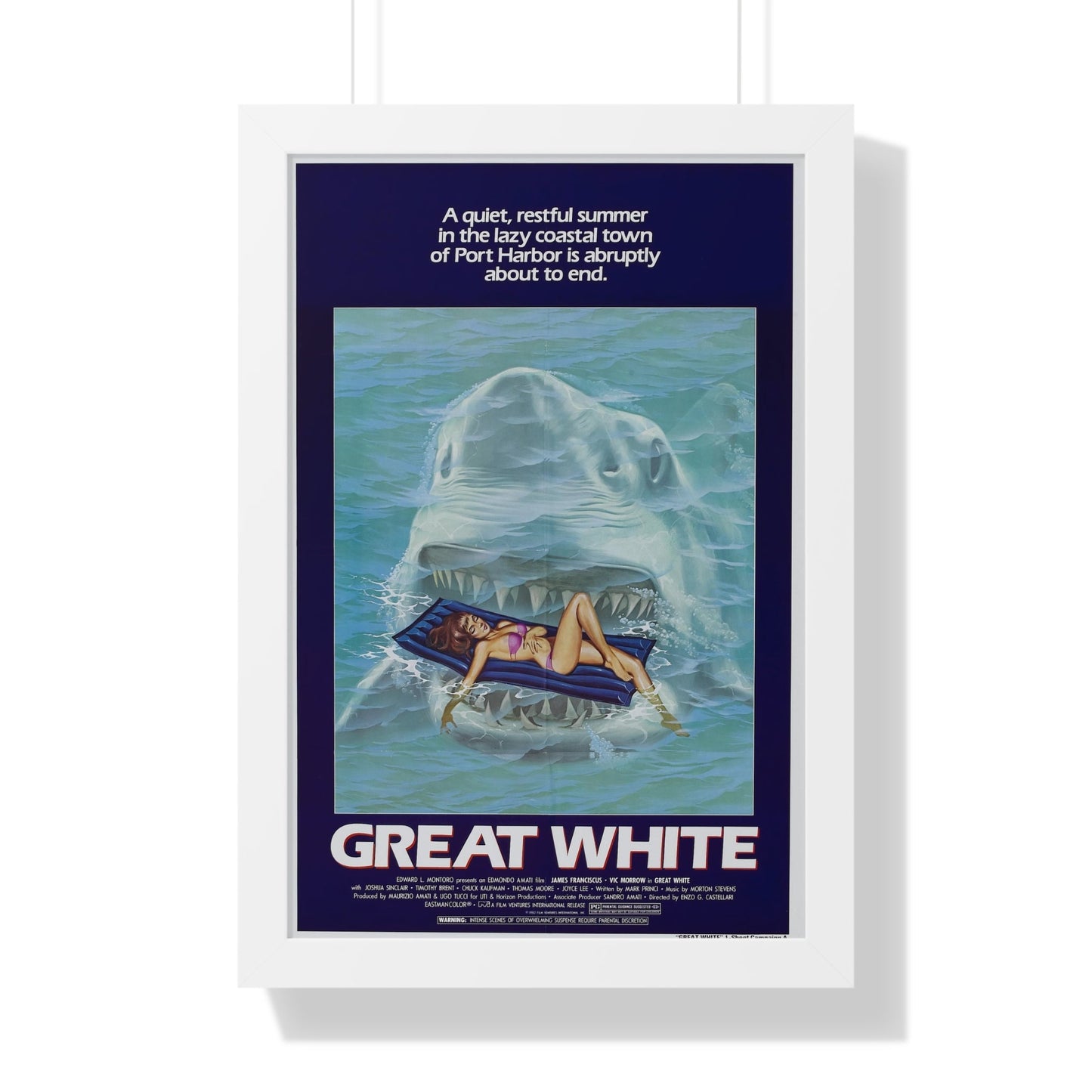 GREAT WHITE 1981 - Framed Movie Poster-16″ x 24″-The Sticker Space