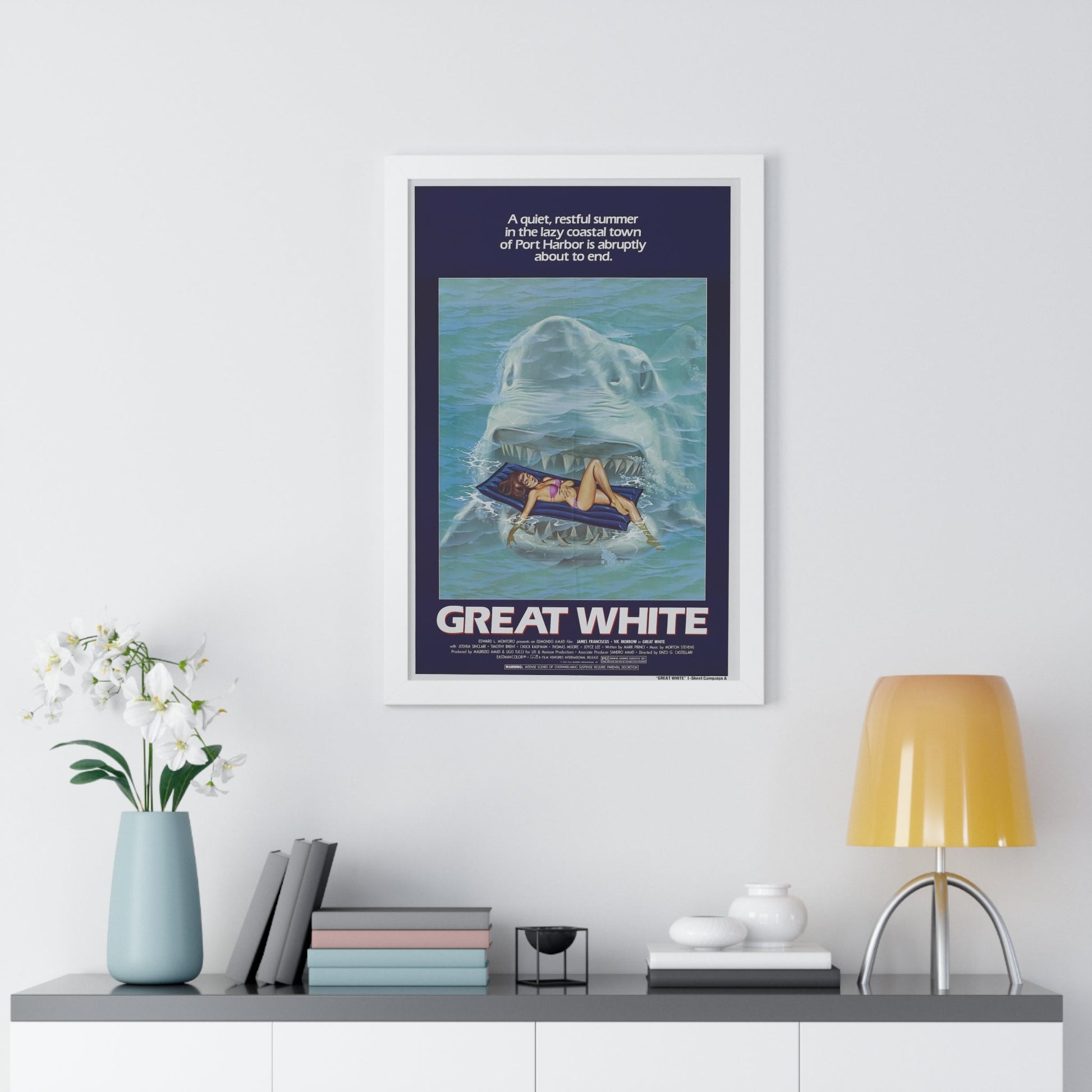 GREAT WHITE 1981 - Framed Movie Poster-The Sticker Space