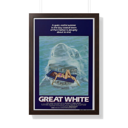 GREAT WHITE 1981 - Framed Movie Poster-20" x 30"-The Sticker Space