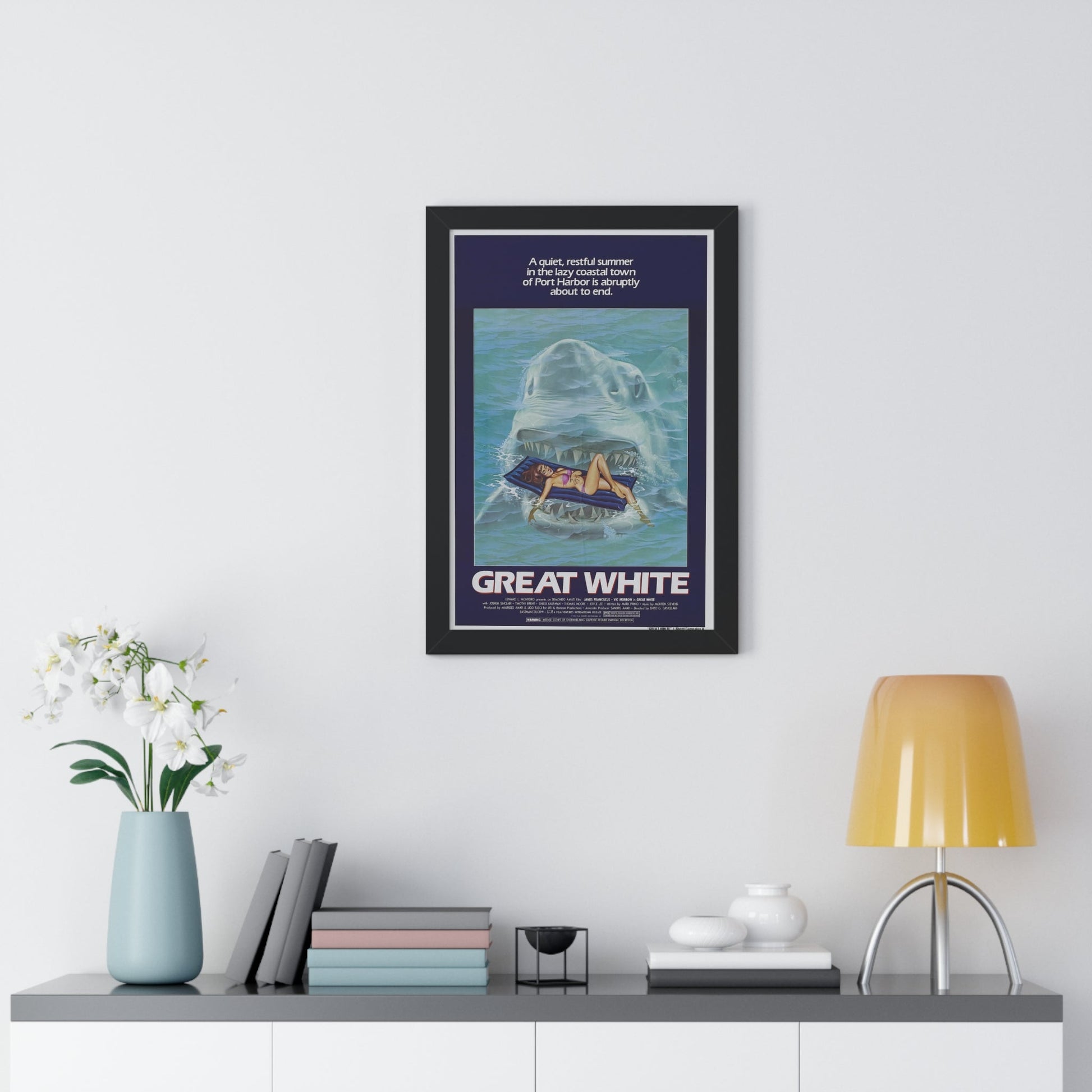 GREAT WHITE 1981 - Framed Movie Poster-The Sticker Space