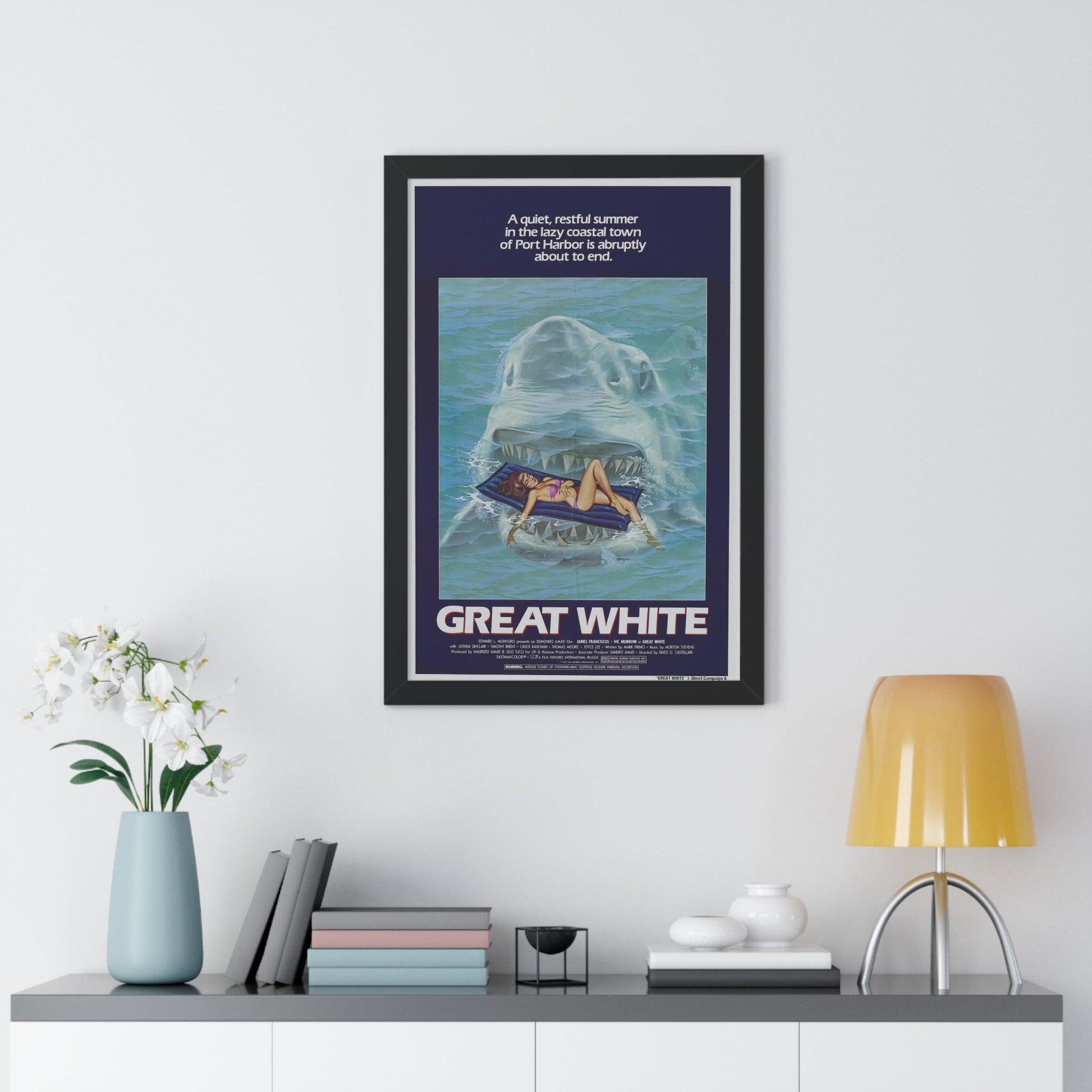 GREAT WHITE 1981 - Framed Movie Poster-The Sticker Space