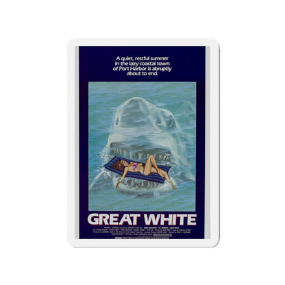 GREAT WHITE 1981 Movie Poster - Die-Cut Magnet-2" x 2"-The Sticker Space