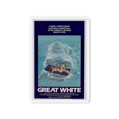 GREAT WHITE 1981 Movie Poster - Die-Cut Magnet-3" x 3"-The Sticker Space