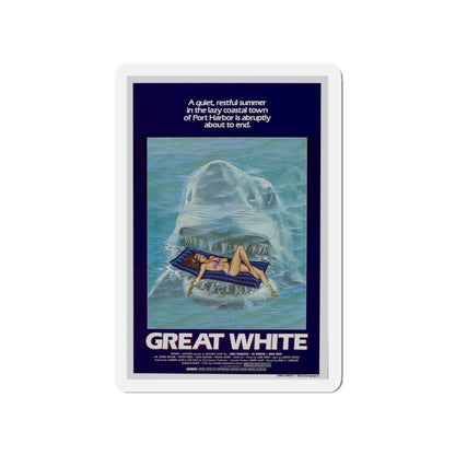 GREAT WHITE 1981 Movie Poster - Die-Cut Magnet-4" x 4"-The Sticker Space