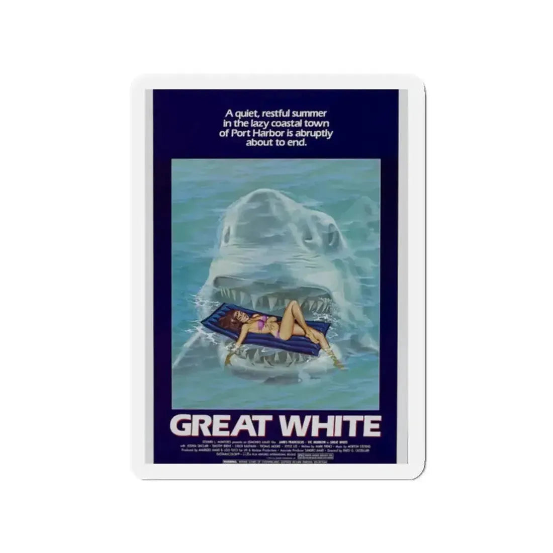 GREAT WHITE 1981 Movie Poster - Refrigerator Magnet - The Sticker Space