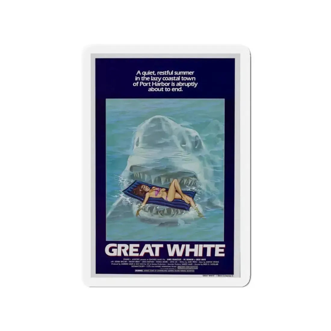 GREAT WHITE 1981 Movie Poster - Refrigerator Magnet - The Sticker Space