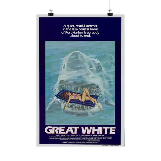 GREAT WHITE 1981 - Paper Movie Poster 12″ x 18″ Matte - The Sticker Space