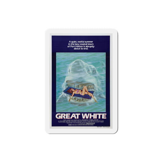 Great White 1982 Movie Poster Die-Cut Magnet-2" x 2"-The Sticker Space