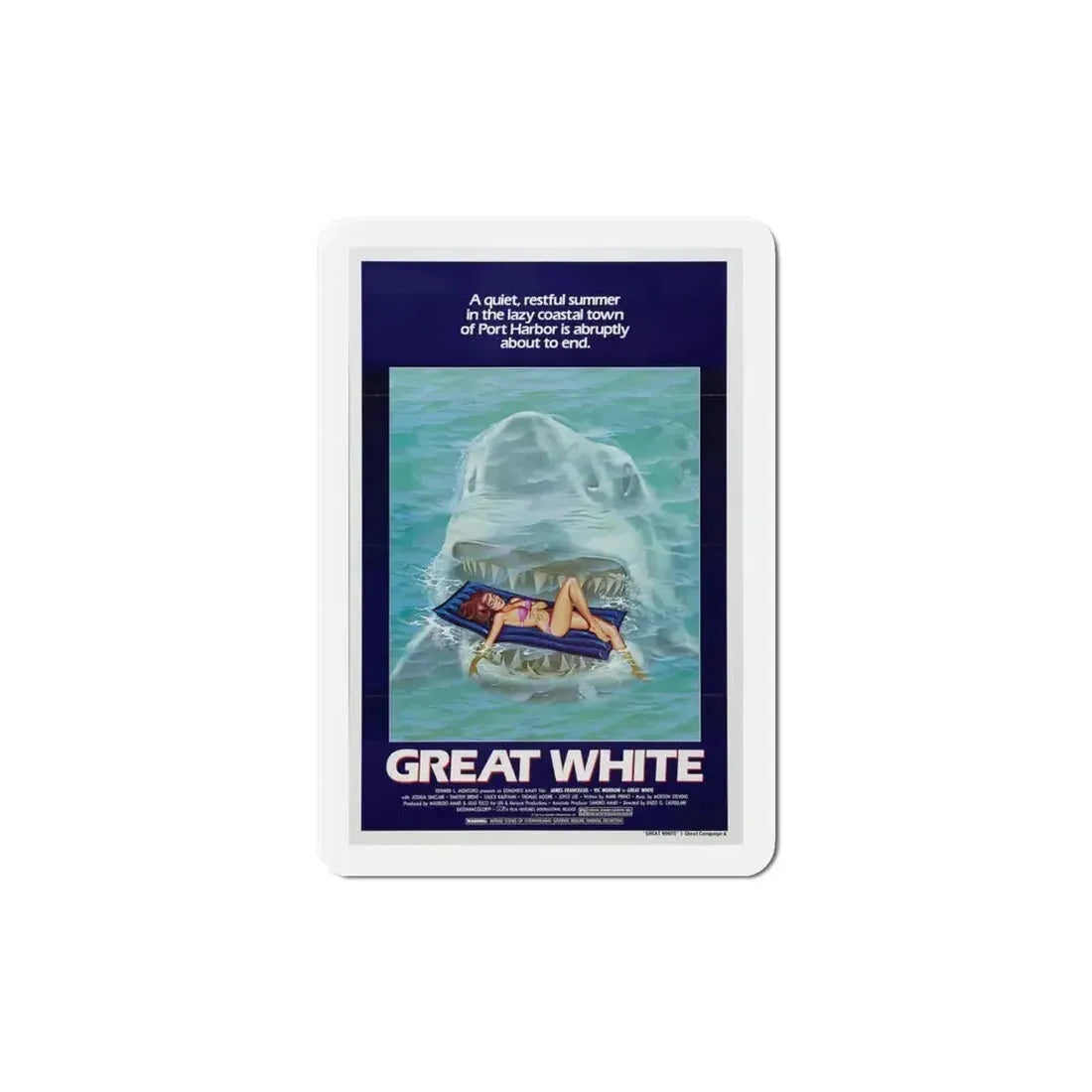 Great White 1982 Movie Poster Refrigerator Magnet - The Sticker Space