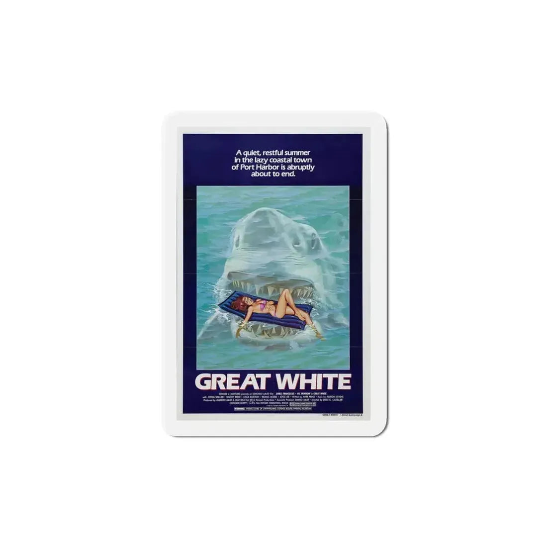 Great White 1982 Movie Poster Refrigerator Magnet - The Sticker Space