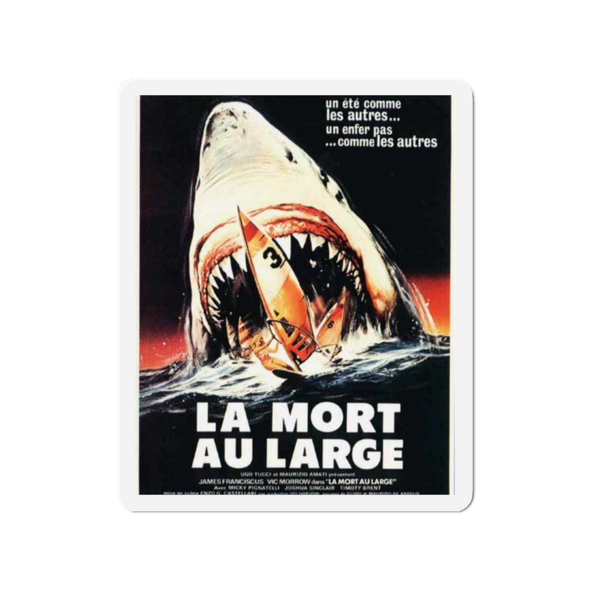 GREAT WHITE (2) 1981 Movie Poster - Die-Cut Magnet-2" x 2"-The Sticker Space