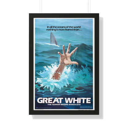 GREAT WHITE (TEASER) 1981 - Framed Movie Poster-20" x 30"-The Sticker Space