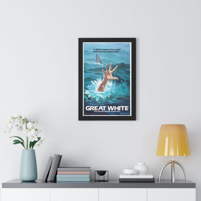 GREAT WHITE (TEASER) 1981 - Framed Movie Poster-The Sticker Space