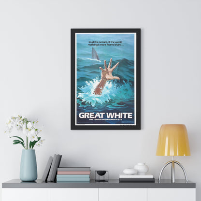 GREAT WHITE (TEASER) 1981 - Framed Movie Poster-The Sticker Space