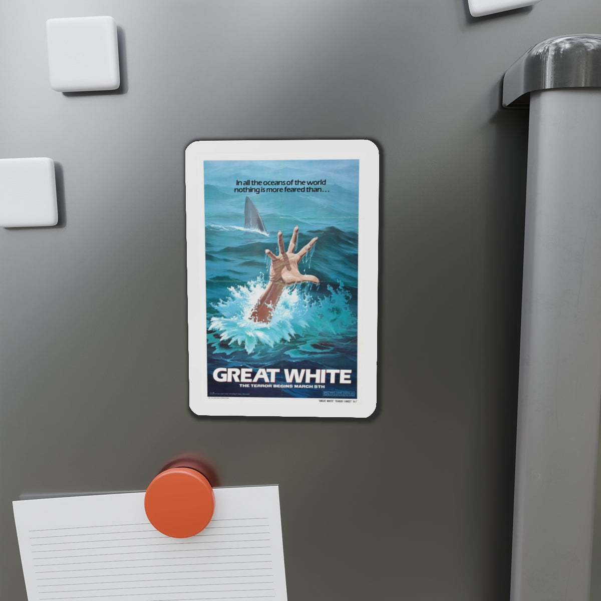 GREAT WHITE (TEASER) 1981 Movie Poster - Die-Cut Magnet-The Sticker Space