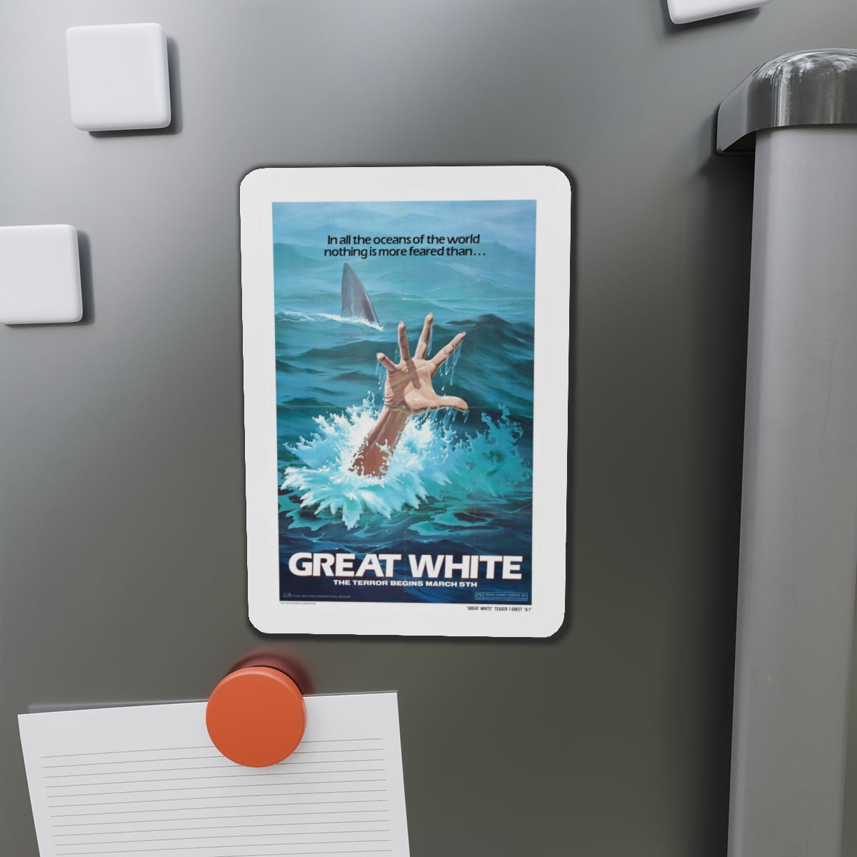 GREAT WHITE (TEASER) 1981 Movie Poster - Die-Cut Magnet-The Sticker Space