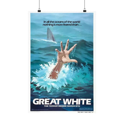 GREAT WHITE (TEASER) 1981 - Paper Movie Poster - The Sticker Space