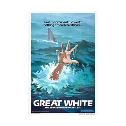 GREAT WHITE (TEASER) 1981 - Paper Movie Poster - The Sticker Space