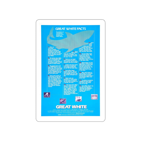 GREAT WHITE (TEASER 2) 1981 Movie Poster STICKER Vinyl Die-Cut Decal-2 Inch-The Sticker Space