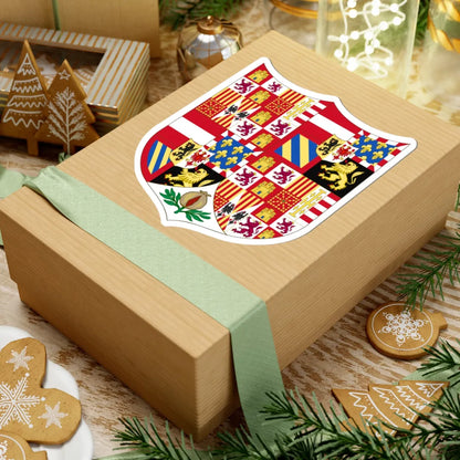 Greater Arms of Charles I of Spain Charles V as Holy Roman Emperor (Spain) (Coat of Arms) STICKER Vinyl Kiss-Cut Decal - The Sticker Space