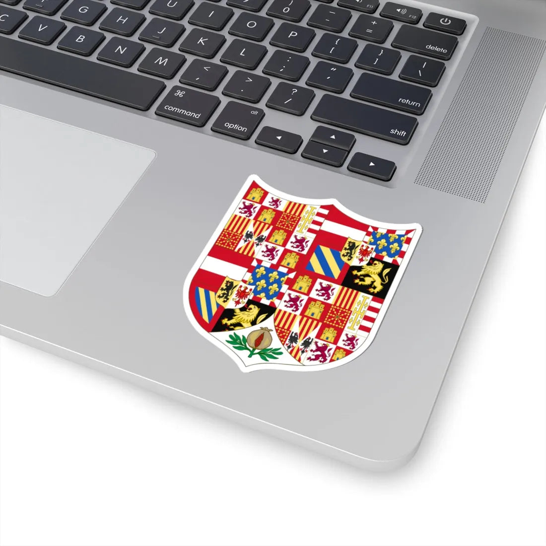 Greater Arms of Charles I of Spain Charles V as Holy Roman Emperor (Spain) (Coat of Arms) STICKER Vinyl Kiss-Cut Decal - The Sticker Space