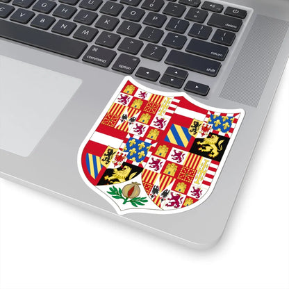 Greater Arms of Charles I of Spain Charles V as Holy Roman Emperor (Spain) (Coat of Arms) STICKER Vinyl Kiss-Cut Decal - The Sticker Space