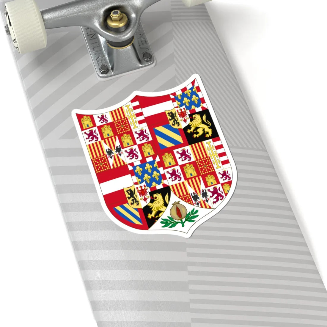 Greater Arms of Charles I of Spain Charles V as Holy Roman Emperor (Spain) (Coat of Arms) STICKER Vinyl Kiss-Cut Decal - The Sticker Space