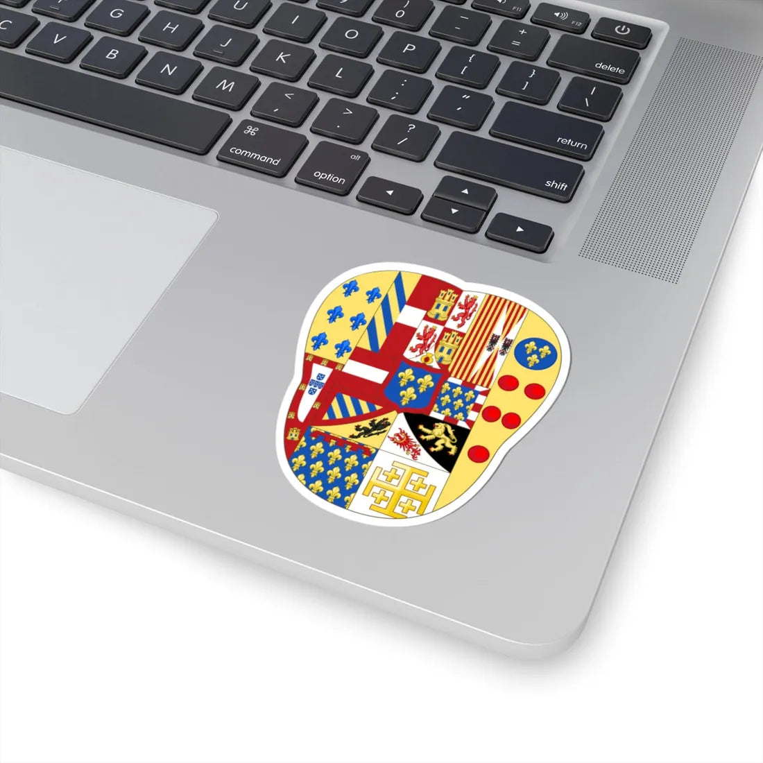 Greater Arms of Ferdinand IV of Naples (Italy) (Coat of Arms) STICKER Vinyl Kiss-Cut Decal - The Sticker Space
