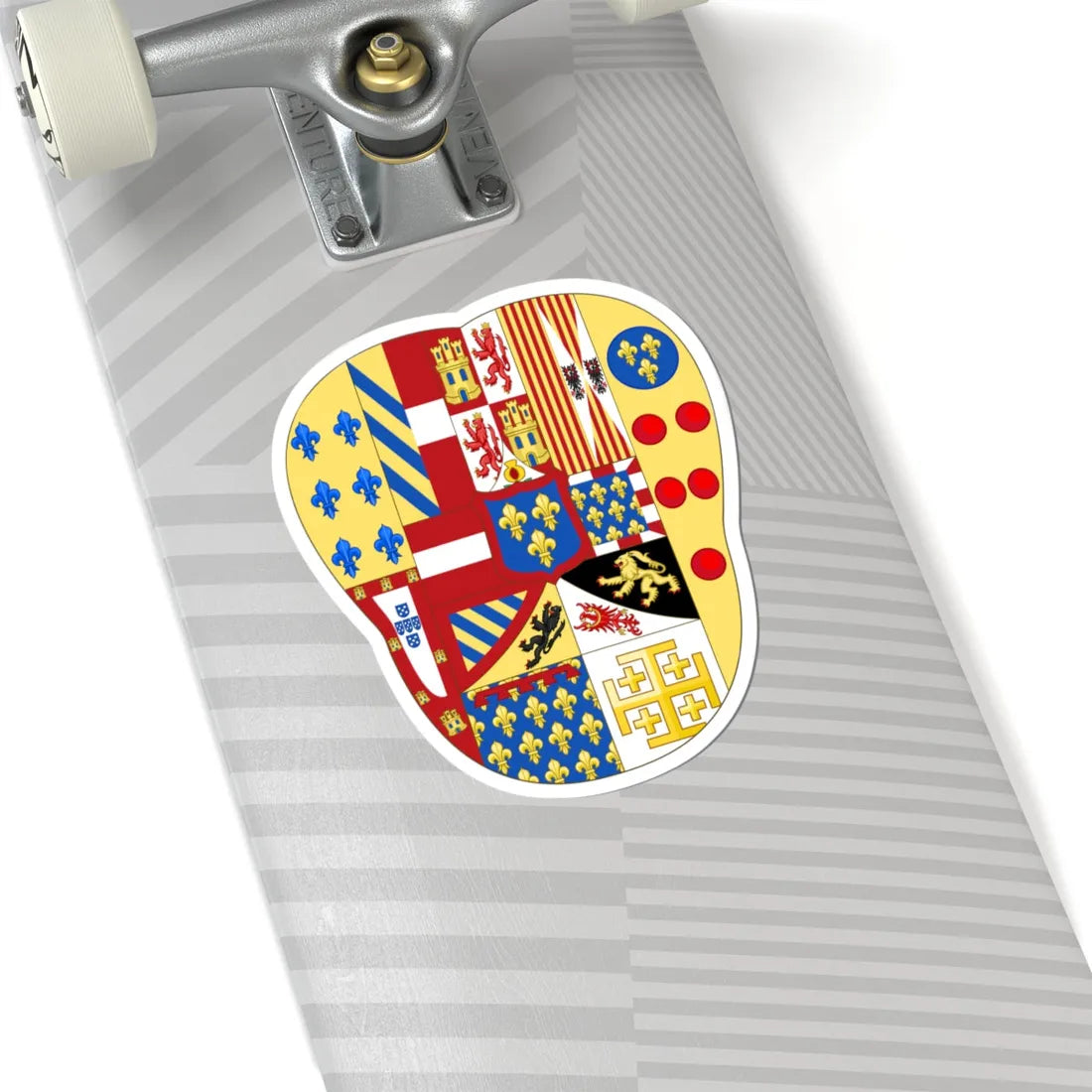 Greater Arms of Ferdinand IV of Naples (Italy) (Coat of Arms) STICKER Vinyl Kiss-Cut Decal - The Sticker Space