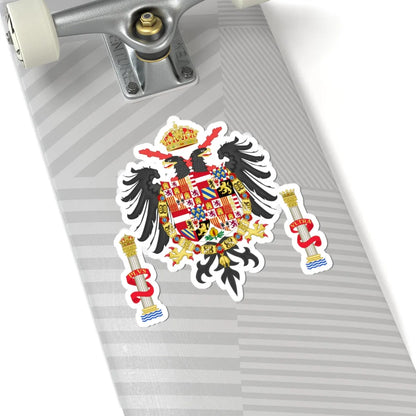 Greater Coat of Arms of Charles I of Spain Charles V as Holy Roman Emperor 1530-1556 (Spain) (Coat of Arms) STICKER Vinyl Kiss-Cut Decal - The Sticker Space