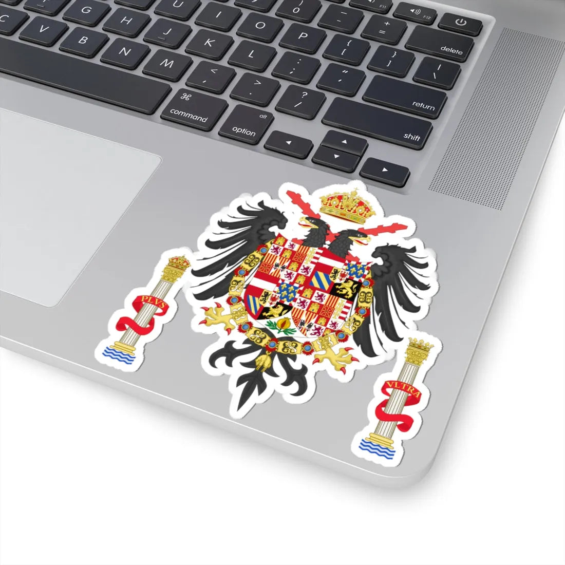 Greater Coat of Arms of Charles I of Spain Charles V as Holy Roman Emperor 1530-1556 (Spain) (Coat of Arms) STICKER Vinyl Kiss-Cut Decal - The Sticker Space