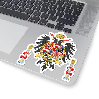 Greater Coat of Arms of Charles I of Spain Charles V as Holy Roman Emperor 1530-1556 (Spain) (Coat of Arms) STICKER Vinyl Kiss-Cut Decal - The Sticker Space