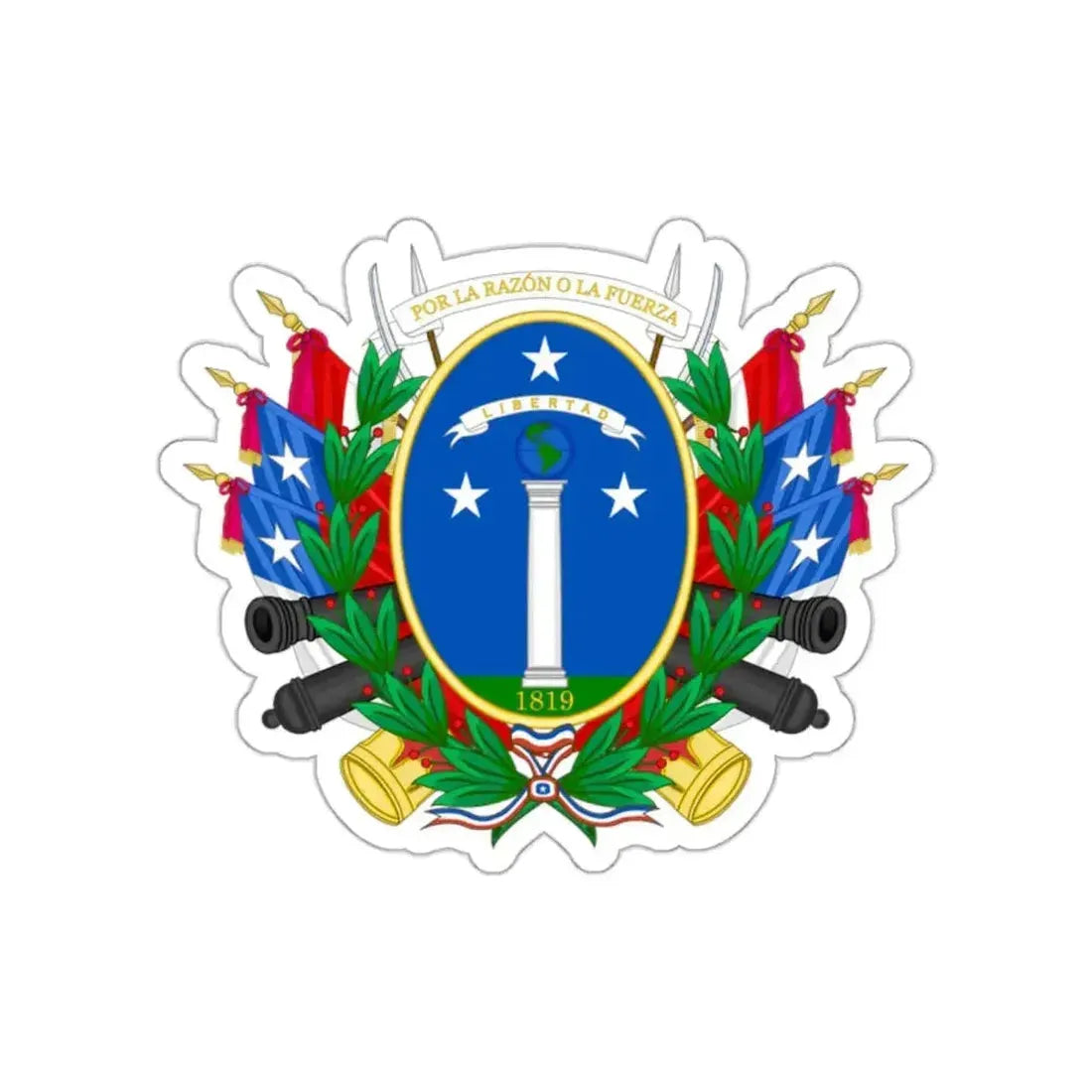 Greater Coat of Arms of Chile (1819-1834) STICKER Vinyl Die-Cut Decal - The Sticker Space