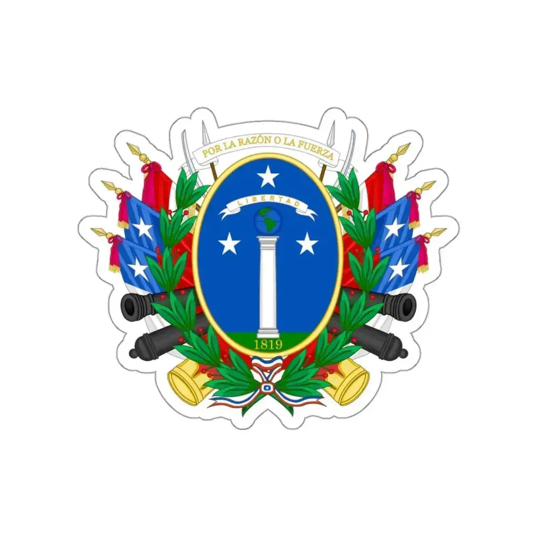 Greater Coat of Arms of Chile (1819-1834) STICKER Vinyl Die-Cut Decal - The Sticker Space