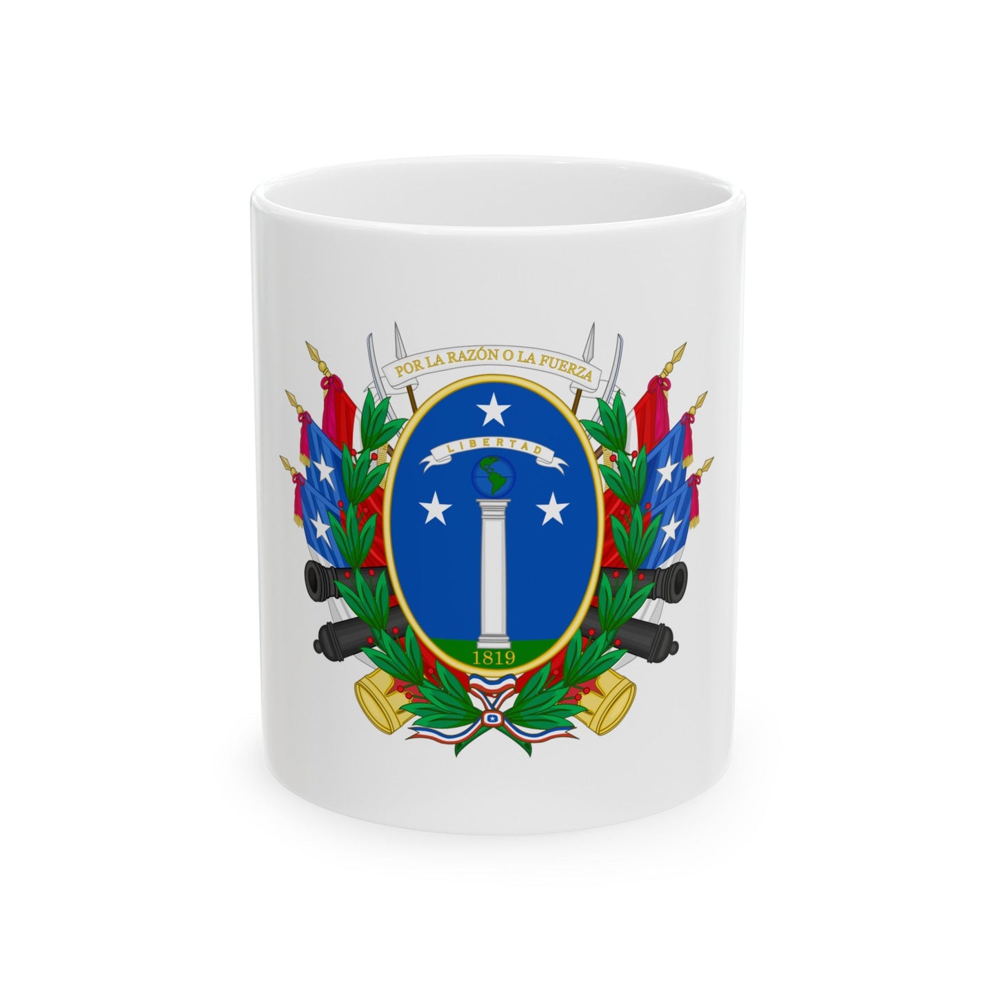 Greater Coat of Arms of Chile (1819-1834) - White Coffee Mug-11oz-The Sticker Space