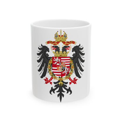 Greater Coat of Arms of Ferdinand I, Holy Roman Emperor - White Coffee Mug-11oz-The Sticker Space