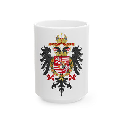 Greater Coat of Arms of Ferdinand I, Holy Roman Emperor - White Coffee Mug-15oz-The Sticker Space