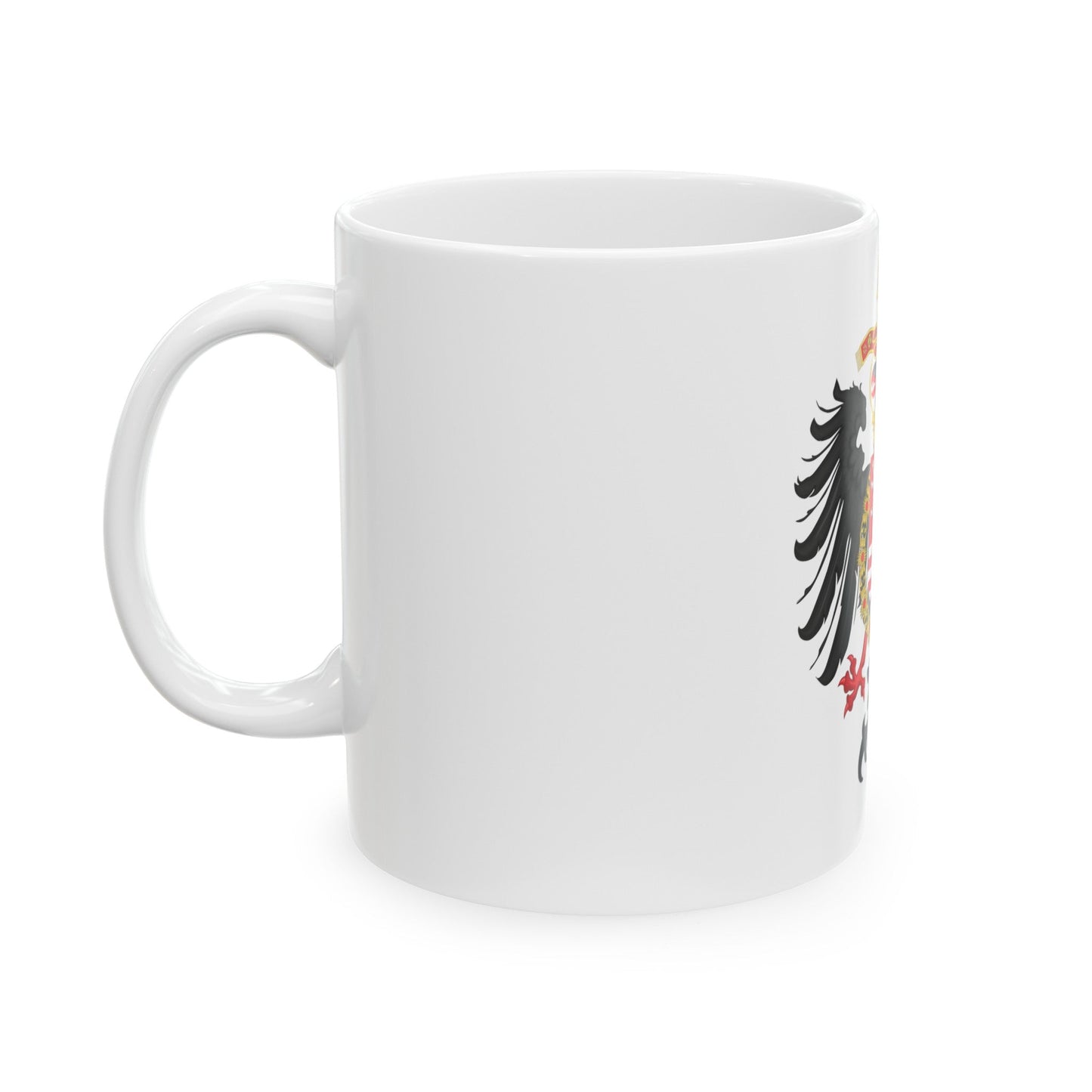 Greater Coat of Arms of Ferdinand I, Holy Roman Emperor - White Coffee Mug-The Sticker Space