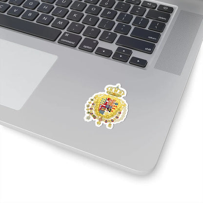 Greater Coat of Arms of Ferdinand IV of Naples (Italy) (Coat of Arms) STICKER Vinyl Kiss-Cut Decal - The Sticker Space