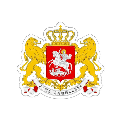 Greater coat of arms of Georgia STICKER Vinyl Die-Cut Decal - The Sticker Space