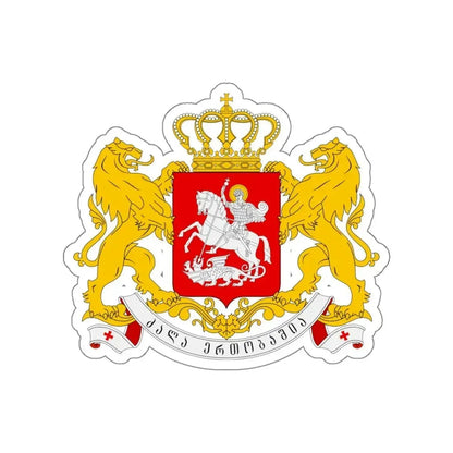 Greater coat of arms of Georgia STICKER Vinyl Die-Cut Decal - The Sticker Space