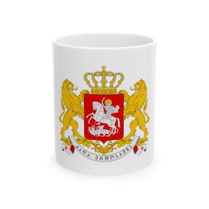 Greater coat of arms of Georgia - White Coffee Mug-11oz-The Sticker Space