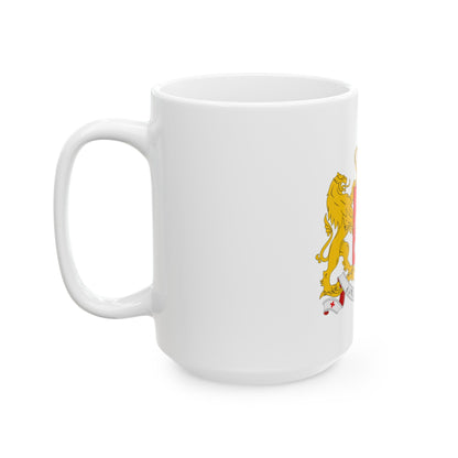 Greater coat of arms of Georgia - White Coffee Mug-The Sticker Space