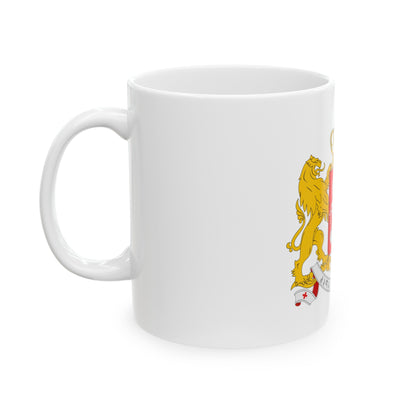 Greater coat of arms of Georgia - White Coffee Mug-The Sticker Space