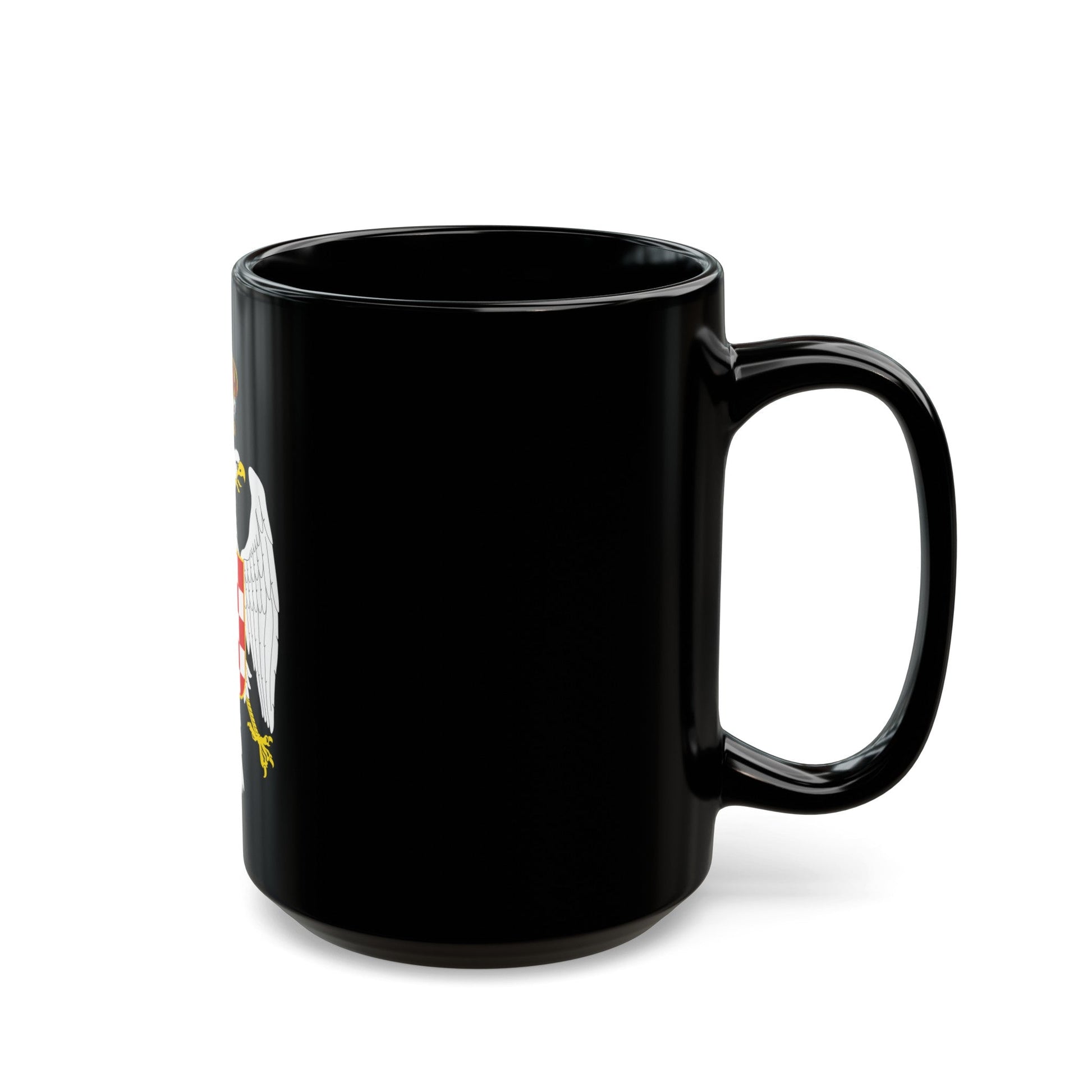 Greater coat of arms of the Banate of Croatia - Black Coffee Mug-The Sticker Space