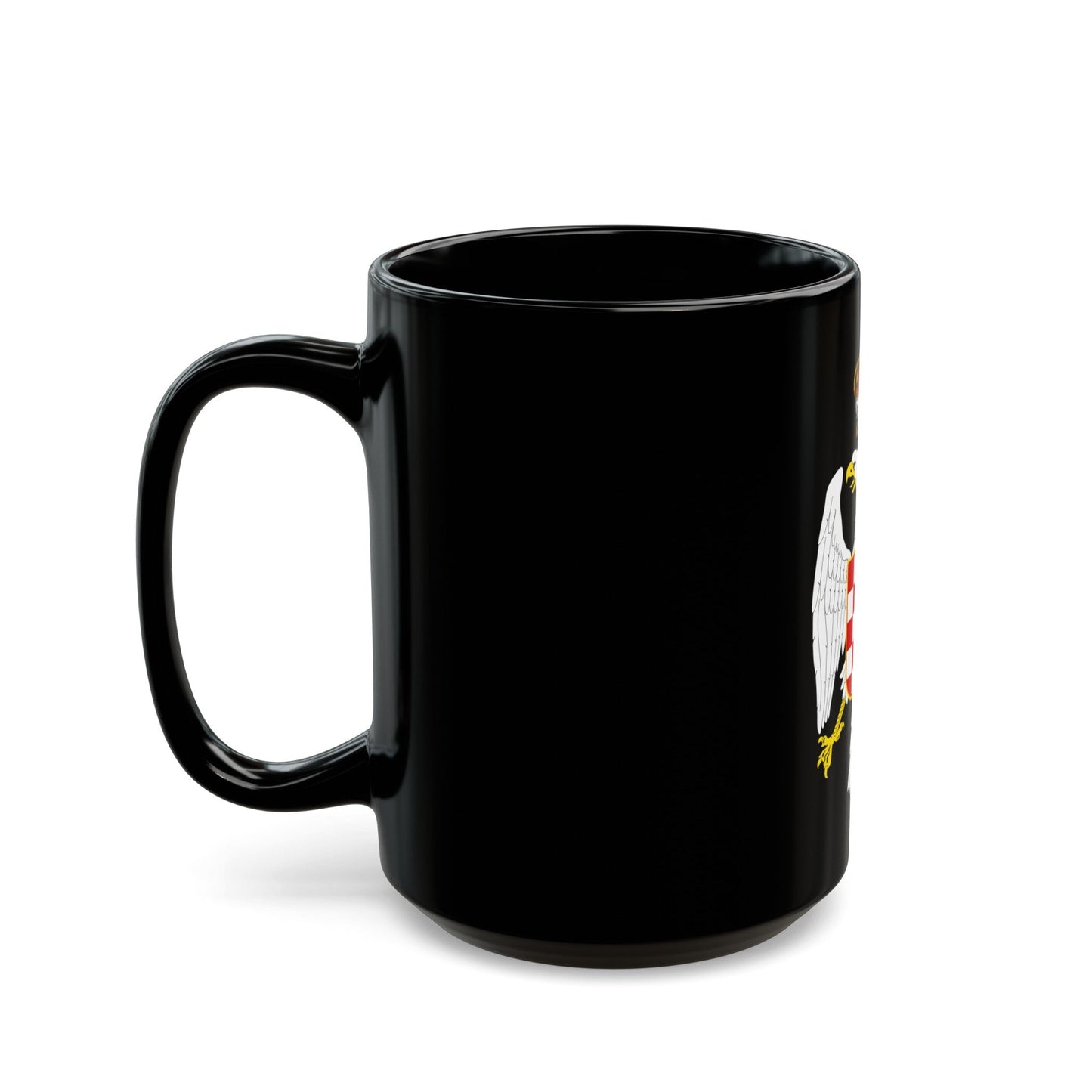 Greater coat of arms of the Banate of Croatia - Black Coffee Mug-The Sticker Space