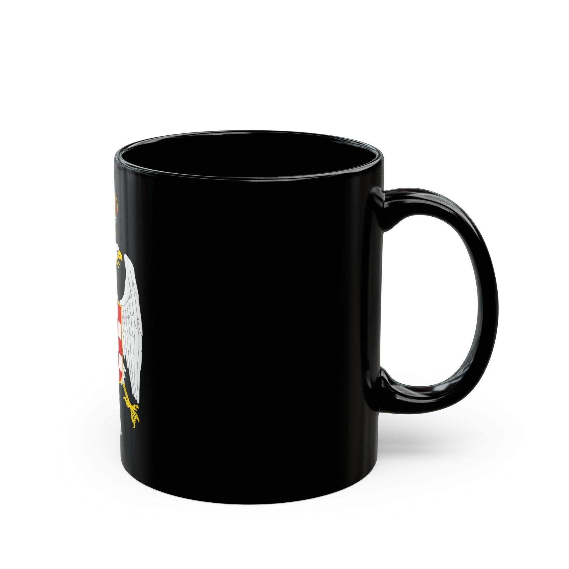 Greater coat of arms of the Banate of Croatia - Black Coffee Mug-The Sticker Space